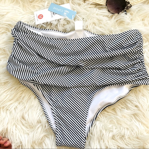Cupshe | High Waisted Bikini Bottoms - Picture 10 of 11